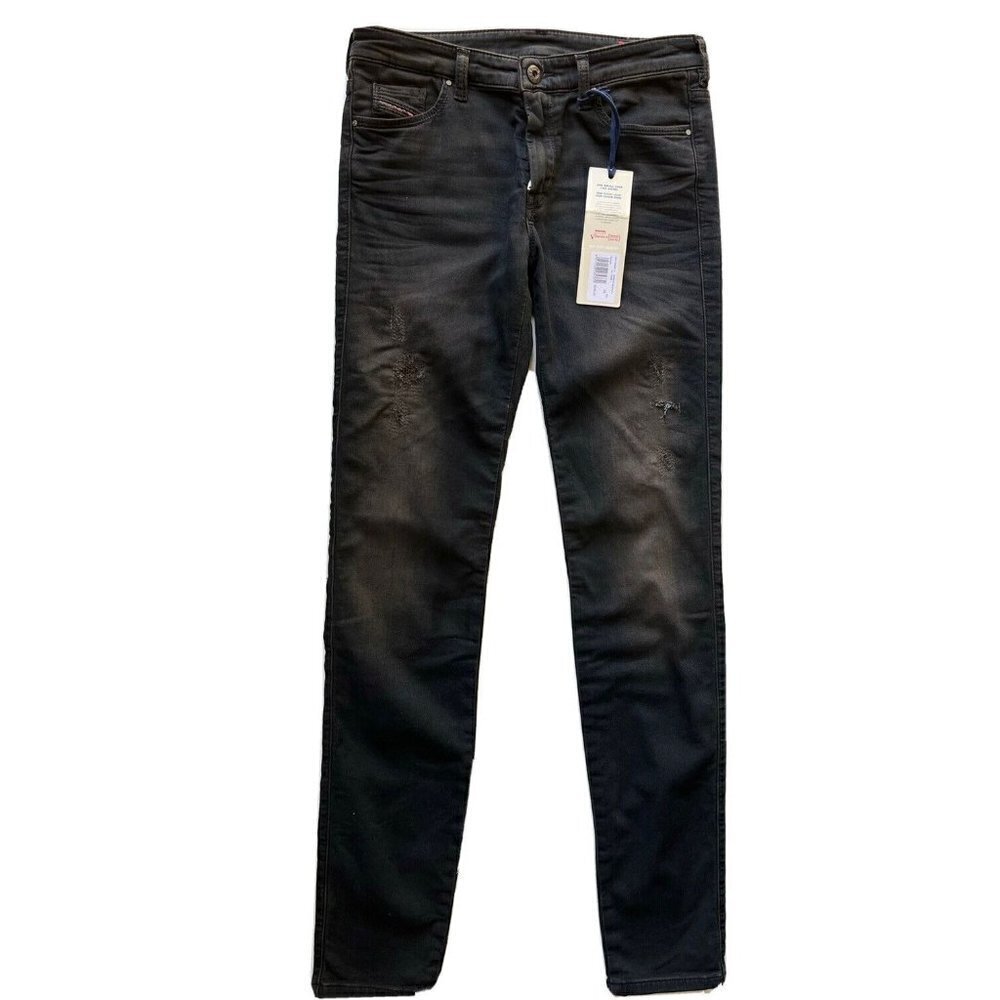 Diesel Women's Black Denim Doris -NE Sweat Skinny Jeans Size 28